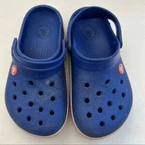 Crocs Kids's Crocband Chevron Beaded Clog - Navy/Red, Toddler size 2 lit…